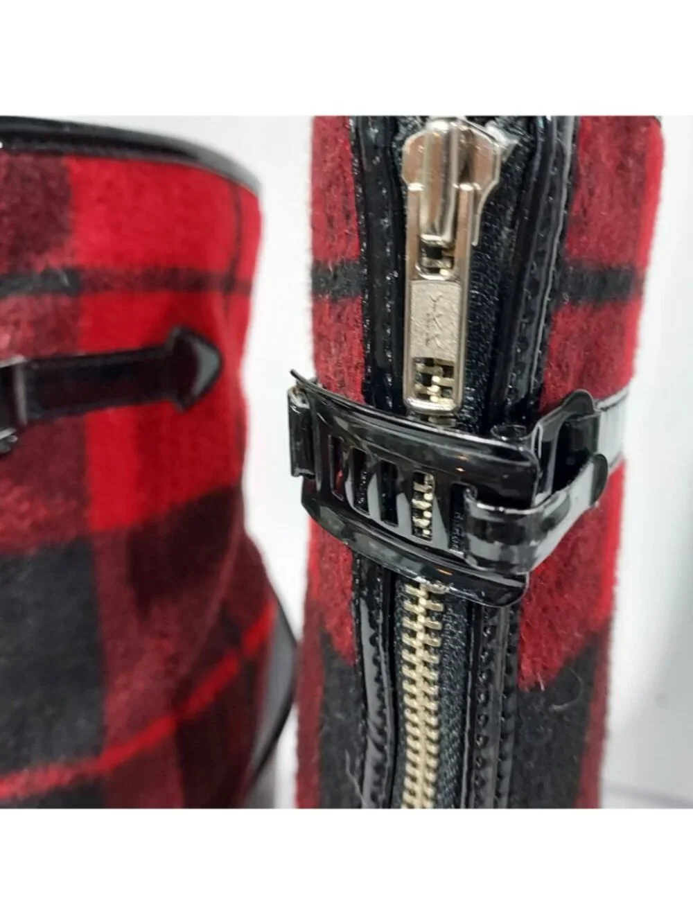 Michael Kors Red Buffalo Plaid, Rubber Duck Sole Boots Groovy USA size 7 - Picture 3 of 9